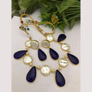 FS Collection Regal Gold Plated  with Elegant Mother of Pearl Touch Necklace Set