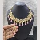 FS Collection Gold Plated Pota Stone And Beads Necklace Set