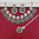 FS Collection Gold Finish Pota And Meenakari Necklace Set
