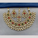FS Collection Gold Plated Kundan Necklace Set