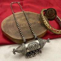 FS Collection Oxidized Plated Long Necklace