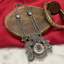 FS Collection Oxidized Plated Pota Stone Long Necklace Set