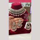 FS Collection Gold Plated Pota Stone And Beads Choker Necklace Set