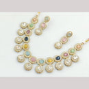 FS Collection Gold Plated Kundan Necklace Set