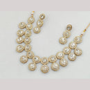 FS Collection Gold Plated Kundan Necklace Set
