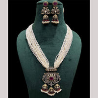 FS Collection Gold Plated Pota Stone And Beads Necklace Set
