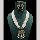 FS Collection Gold Plated Pota Stone And Beads Necklace Set