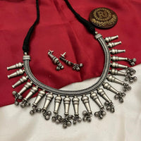 FS Collection Oxidized Plated Necklace Set