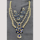 FS Collection Premium Gold Plated American Diamond Necklace Set