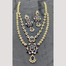 FS Collection Premium Gold Plated American Diamond Necklace Set