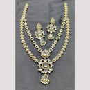 FS Collection Premium Gold Plated American Diamond Necklace Set