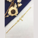 FS Collection Gold Plated Austrian Stone Openable Bracelet
