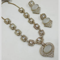 FS Collection Designer Gold Plated Crystal And Austrain Stone Necklace Set