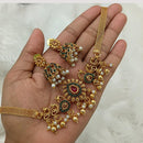 FS Collection Ethnic Choker Set with Pota Stone and Pearl Detailing