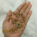 FS Collection Ethnic Choker Set with Pota Stone and Pearl Detailing