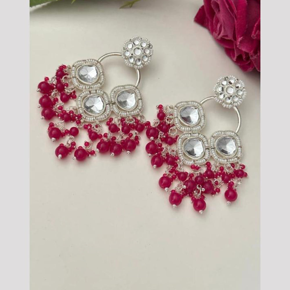 FS Collection Designer Kundan And Pearl Dangler Earrings