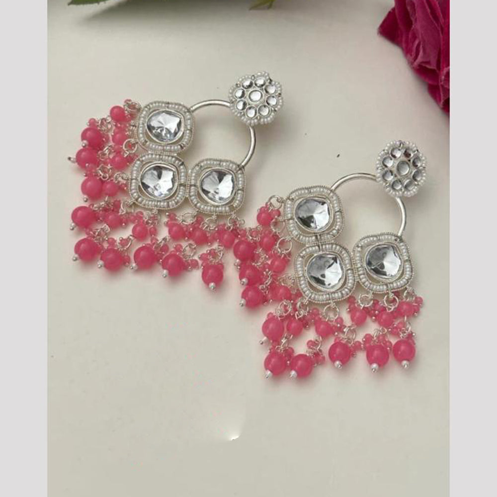 FS Collection Designer Kundan And Pearl Dangler Earrings