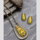 FS Collection Oxidised Plated Necklace Set