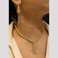 FS Collection Shiny Austrian Stone Embellishment Necklace Set 