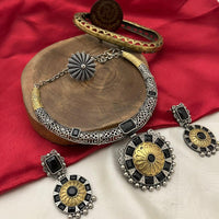 FS Collection 2 Tone Pota Stone Necklace Set