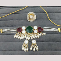 FS Collection Designer Mother of Pearl Beaded Choker Necklace Set