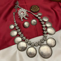 FS Collection Oxidized Plated Necklace Set