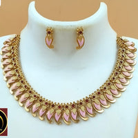 FS Collection Ethnic Elegance Classic Pota Stone Necklace Set
