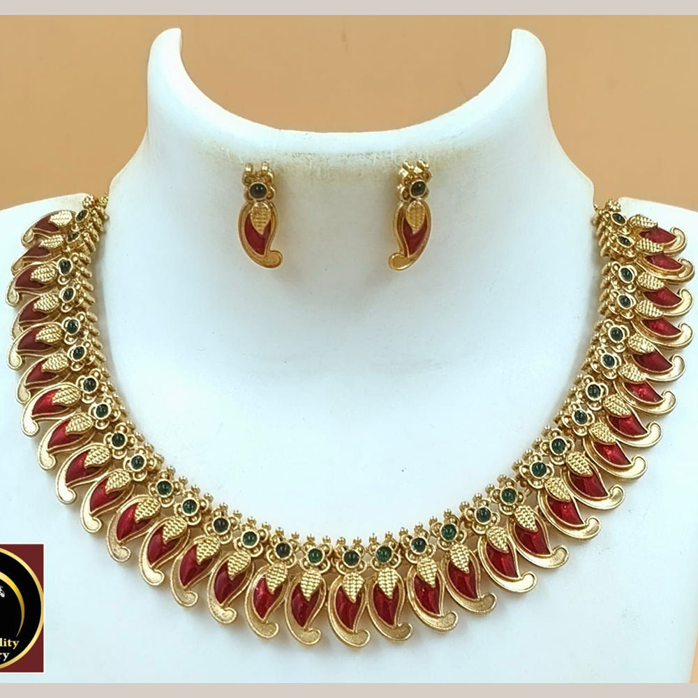 FS Collection Ethnic Elegance Classic Pota Stone Necklace Set