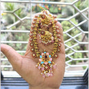 FS Collection Handcrafted Ethnic Pota Stone And Beads Necklace Set