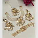 FS Collection Royal Austrian Stone And Pearl Jewellery Combo Set