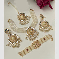 FS Collection Royal Austrian Stone And Pearl Jewellery Combo Set