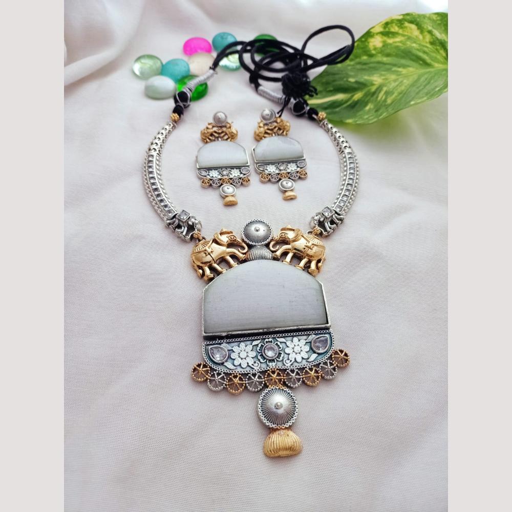 FS Collection 2 Tone plated Elephant Design Necklace Set