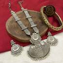 FS Collection Oxidised Pearl Long Necklace Set The Perfect Statement For Every occsions 