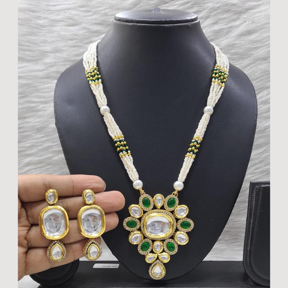 FS Collection Royal Ensemble Pota Stone And Pearl Necklace Set
