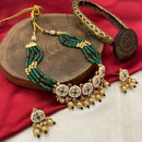 FS Collection Stunning Pota Stone Necklace Set with Chic Beaded Accents
