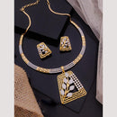 FS Collection Glam Gold – Austrian Stone Necklace Set That Shines Bright