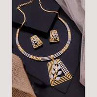 FS Collection Glam Gold – Austrian Stone Necklace Set That Shines Bright