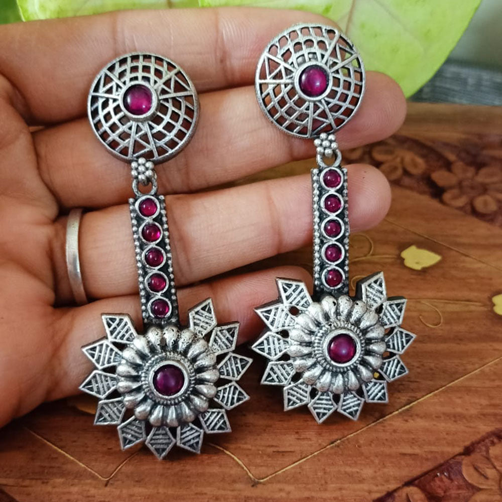 FS Collection Traditional Oxidised Dangle Earrings for Traditional & Modern Looks