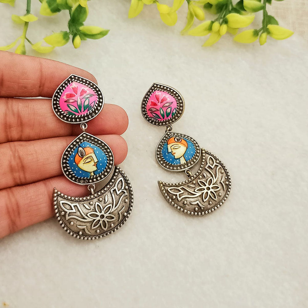 FS Collection Traditional Oxidised Dangle Earrings for Traditional & Modern Looks
