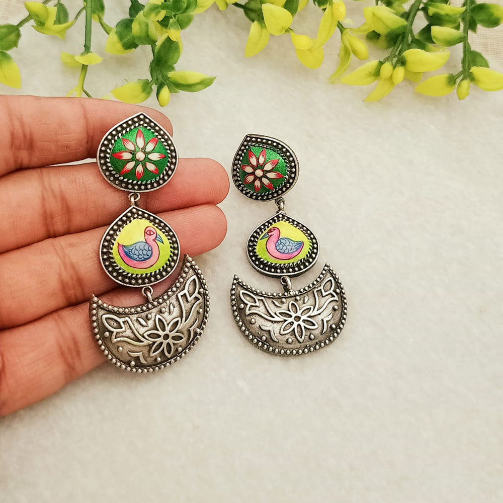 FS Collection Traditional Oxidised Dangle Earrings for Traditional & Modern Looks