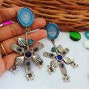 FS Collection Traditional Oxidised Dangle Earrings for Traditional & Modern Looks