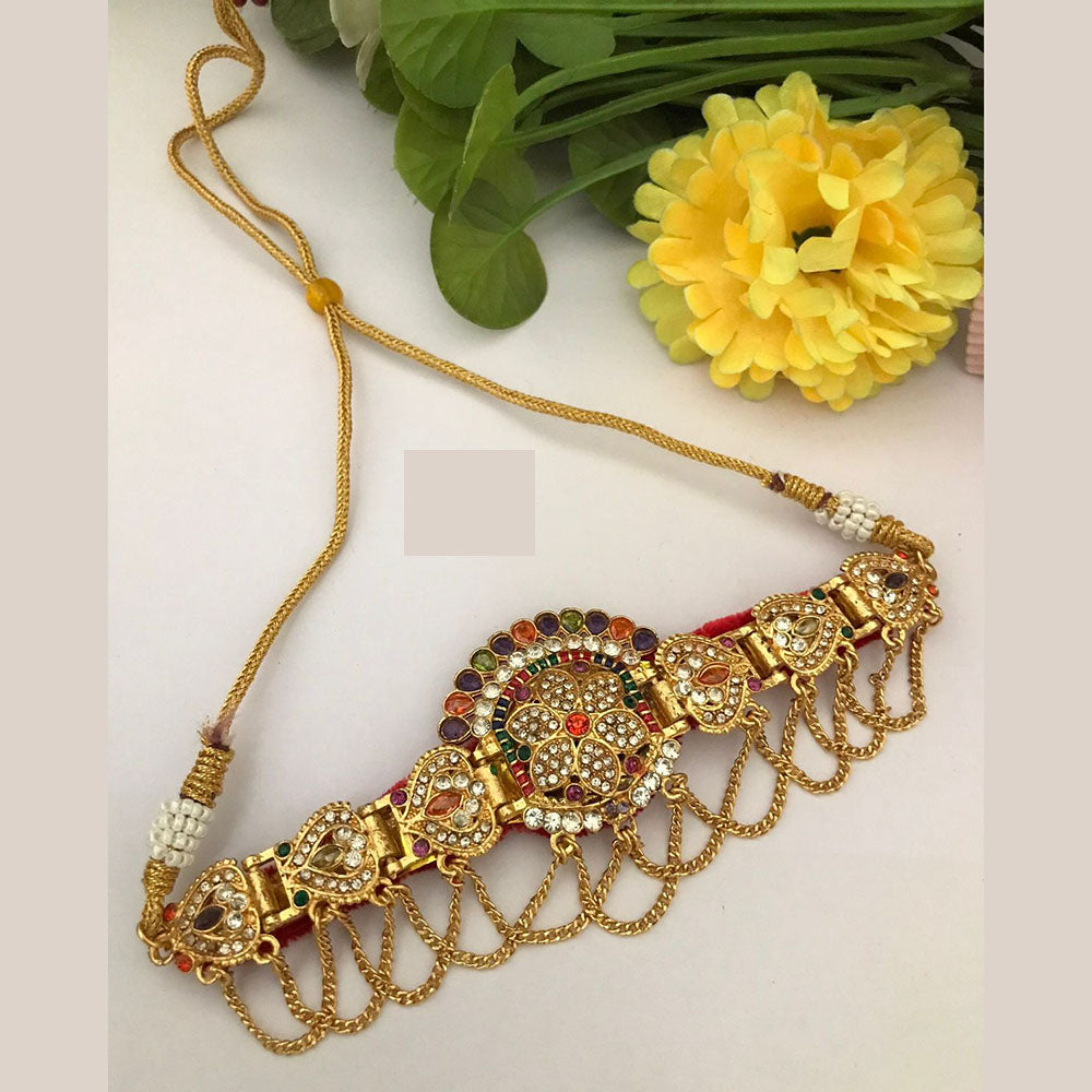 FS Collection Enthic Pota Stone Choker Necklace Set For Every Occassion