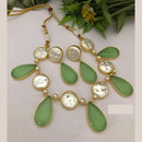 FS Collection Royal Monalisa Stone Choker Necklace Set For Weddings And Parties