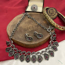 FS Collection Traditional Oxidised Choker Necklace Set For Navratri And Garba Night