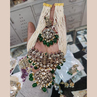 FS Collection Elegante Kundan And Pearl Long Necklace Set For Every Occassions