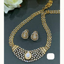FS Collection Beautiful Two Tone Long Necklace Set For Festive Wear