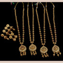 FS Collection Beautiful Enthic Gold Long Necklace Set For Wedding Wear 