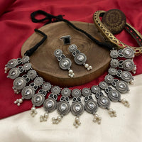 FS Collection Traditional Oxidised Choker Necklace set Perfect For Garba Night