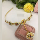 FS Collection Royal Traditional Pota Stone and Lustrous Pearl Headpiece