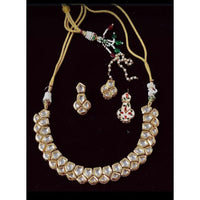 FS Collection Royal Kundan Stone Designer Necklace Set